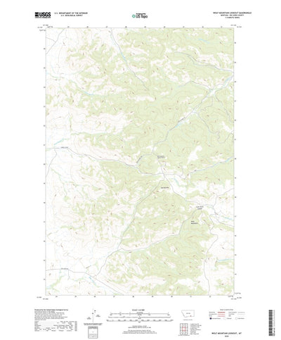 United States Geological Survey Wolf Mountain Lookout, MT (2020, 24000-Scale) digital map