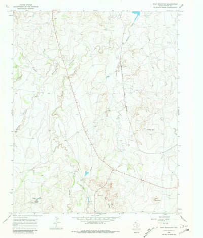 United States Geological Survey Wolf Mountain, TX (1966, 24000-Scale) digital map