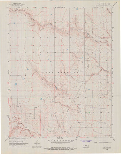 United States Geological Survey Wolf NW, KS (1965, 24000-Scale) digital map