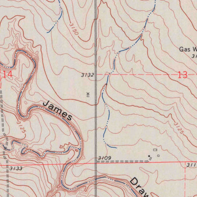 United States Geological Survey Wolf NW, KS (1965, 24000-Scale) digital map