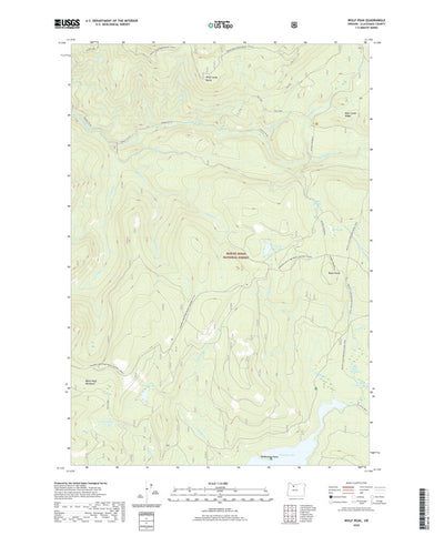 United States Geological Survey Wolf Peak, OR (2020, 24000-Scale) digital map