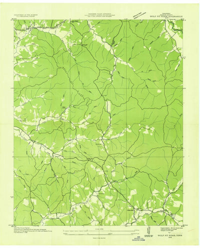 United States Geological Survey Wolf Pit Ridge, TN (1936, 24000-Scale) digital map