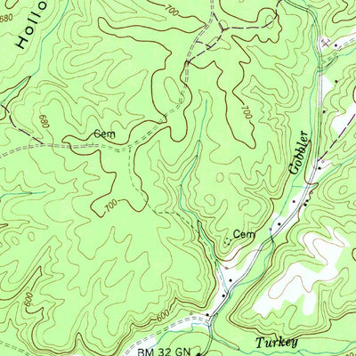 United States Geological Survey Wolf Pit Ridge, TN (1949, 24000-Scale) digital map