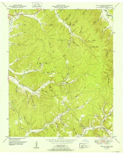 United States Geological Survey Wolf Pit Ridge, TN (1952, 24000-Scale) digital map