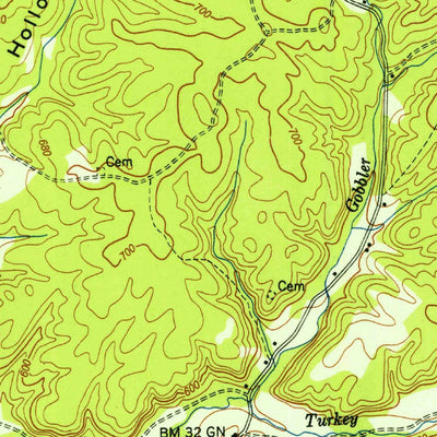 United States Geological Survey Wolf Pit Ridge, TN (1952, 24000-Scale) digital map