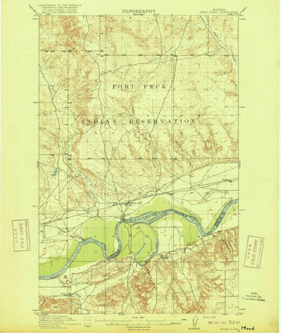 United States Geological Survey Wolf Point, MT (1916, 62500-Scale) digital map