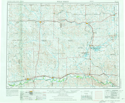 United States Geological Survey Wolf Point, MT-ND (1954, 250000-Scale) digital map