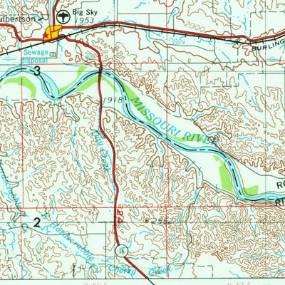 United States Geological Survey Wolf Point, MT-ND (1954, 250000-Scale) digital map