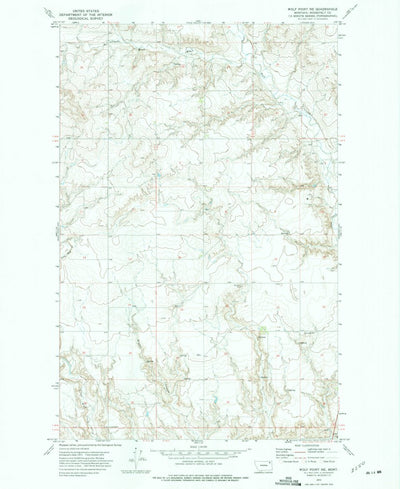 United States Geological Survey Wolf Point NE, MT (1972, 24000-Scale) digital map