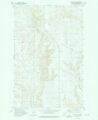 United States Geological Survey Wolf Point NW, MT (1972, 24000-Scale) digital map