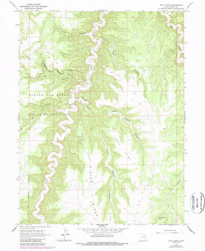 United States Geological Survey Wolf Point, UT (1966, 24000-Scale) digital map