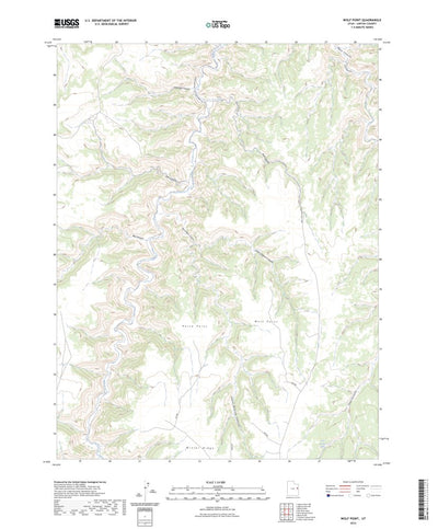 United States Geological Survey Wolf Point, UT (2023, 24000-Scale) digital map