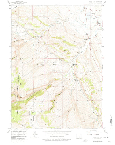 United States Geological Survey Wolf Point, WY (1954, 24000-Scale) digital map