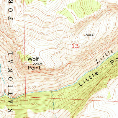 United States Geological Survey Wolf Point, WY (1954, 24000-Scale) digital map