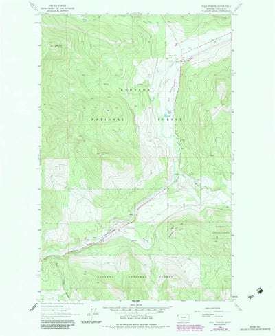 United States Geological Survey Wolf Prairie, MT (1963, 24000-Scale) digital map