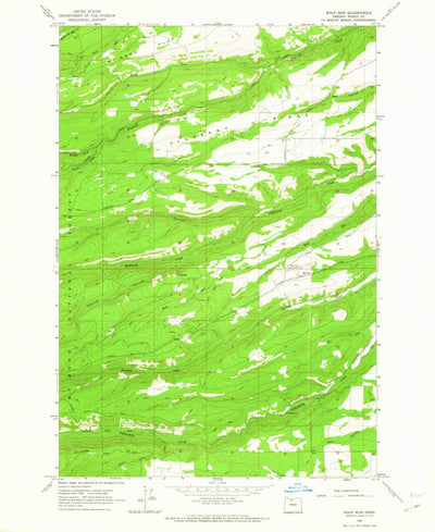 United States Geological Survey Wolf Run, OR (1962, 24000-Scale) digital map