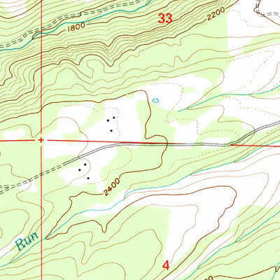 United States Geological Survey Wolf Run, OR (1996, 24000-Scale) digital map
