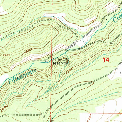 United States Geological Survey Wolf Run, OR (1996, 24000-Scale) digital map