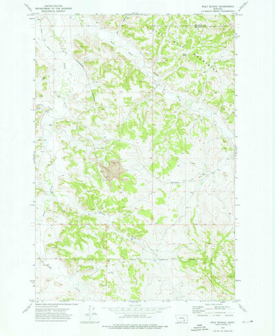 United States Geological Survey Wolf School, MT (1972, 24000-Scale) digital map