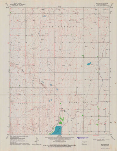 United States Geological Survey Wolf SW, KS (1966, 24000-Scale) digital map