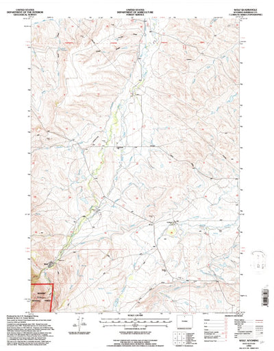 United States Geological Survey Wolf, WY (1993, 24000-Scale) digital map