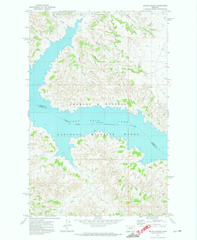 United States Geological Survey Wolfe Coulee, MT (1971, 24000-Scale) digital map