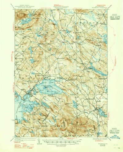 United States Geological Survey Wolfeboro, NH (1928, 62500-Scale) digital map