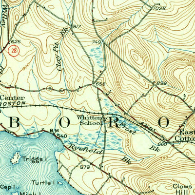 United States Geological Survey Wolfeboro, NH (1928, 62500-Scale) digital map