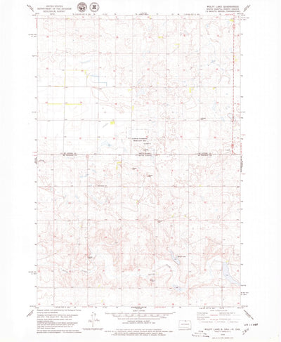 United States Geological Survey Wolff Lake, SD-ND (1978, 24000-Scale) digital map