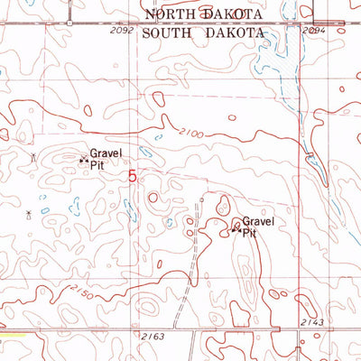 United States Geological Survey Wolff Lake, SD-ND (1978, 24000-Scale) digital map