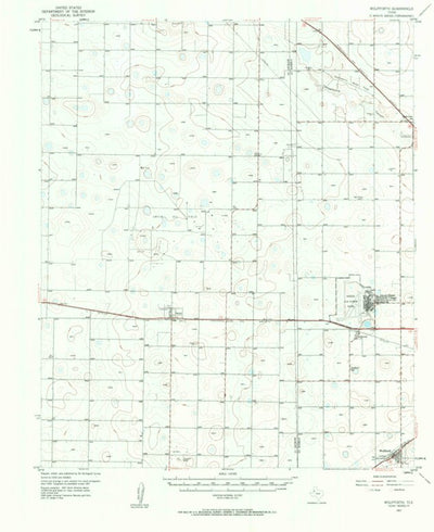 United States Geological Survey Wolfforth, TX (1957, 62500-Scale) digital map