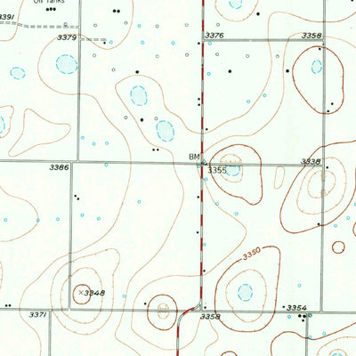 United States Geological Survey Wolfforth, TX (1957, 62500-Scale) digital map