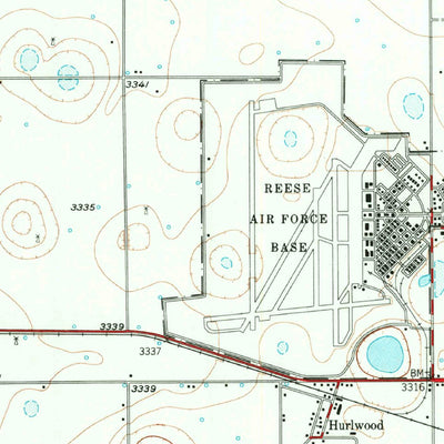 United States Geological Survey Wolfforth, TX (1957, 62500-Scale) digital map