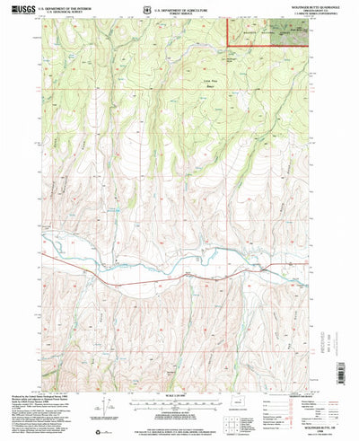 United States Geological Survey Wolfinger Butte, OR (1998, 24000-Scale) digital map