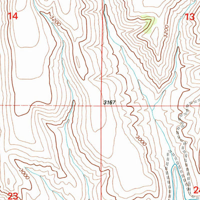 United States Geological Survey Wolfinger Butte, OR (1998, 24000-Scale) digital map