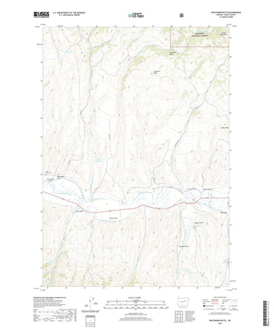 United States Geological Survey Wolfinger Butte, OR (2020, 24000-Scale) digital map
