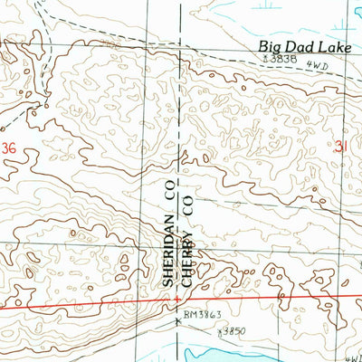 United States Geological Survey Wolford Valley, NE (1989, 24000-Scale) digital map
