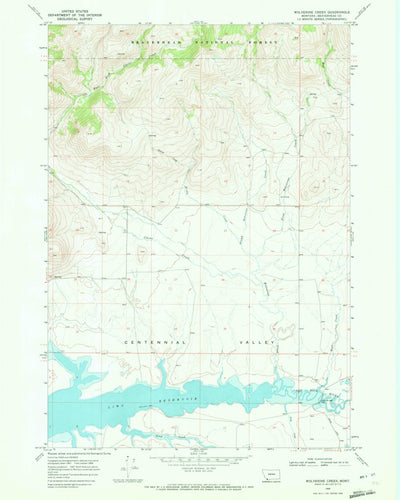 United States Geological Survey Wolverine Creek, MT (1968, 24000-Scale) digital map