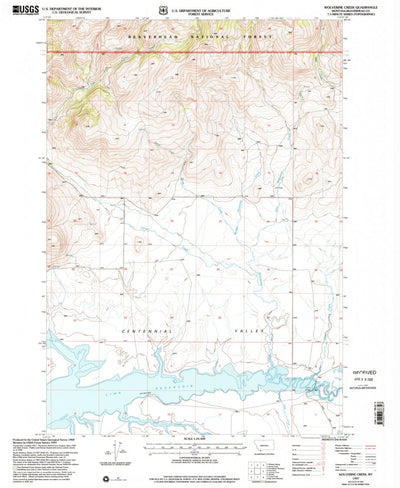 United States Geological Survey Wolverine Creek, MT (1997, 24000-Scale) digital map