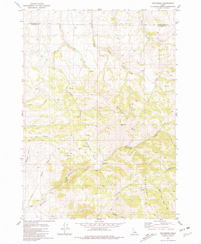 United States Geological Survey Wolverine, ID (1981, 24000-Scale) digital map