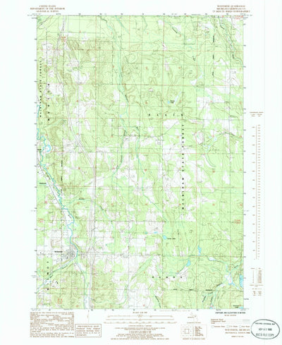 United States Geological Survey Wolverine, MI (1986, 24000-Scale) digital map