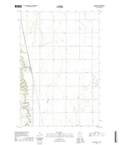United States Geological Survey Wolverton, MN (2022, 24000-Scale) digital map