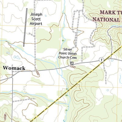 United States Geological Survey Womack, MO (2021, 24000-Scale) digital map