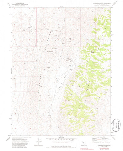 United States Geological Survey Wonder Mountain, NV (1972, 24000-Scale) digital map