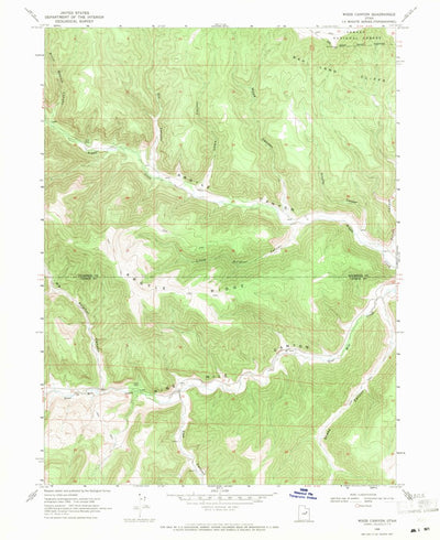 United States Geological Survey Wood Canyon, UT (1968, 24000-Scale) digital map