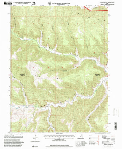 United States Geological Survey Wood Canyon, UT (1996, 24000-Scale) digital map