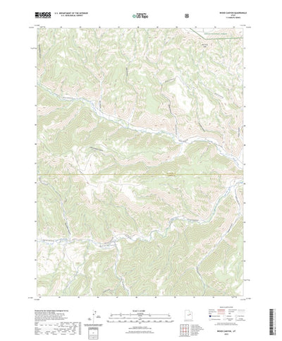 United States Geological Survey Wood Canyon, UT (2023, 24000-Scale) digital map