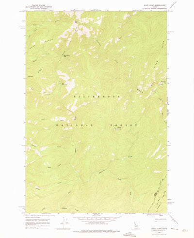 United States Geological Survey Wood Hump, ID (1962, 24000-Scale) digital map
