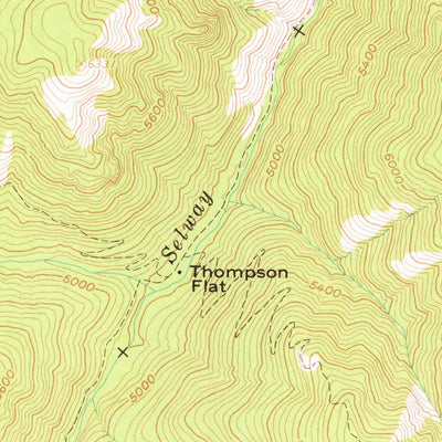 United States Geological Survey Wood Hump, ID (1962, 24000-Scale) digital map