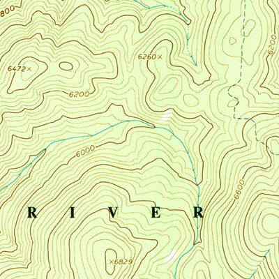 United States Geological Survey Wood Hump, ID (1991, 24000-Scale) digital map